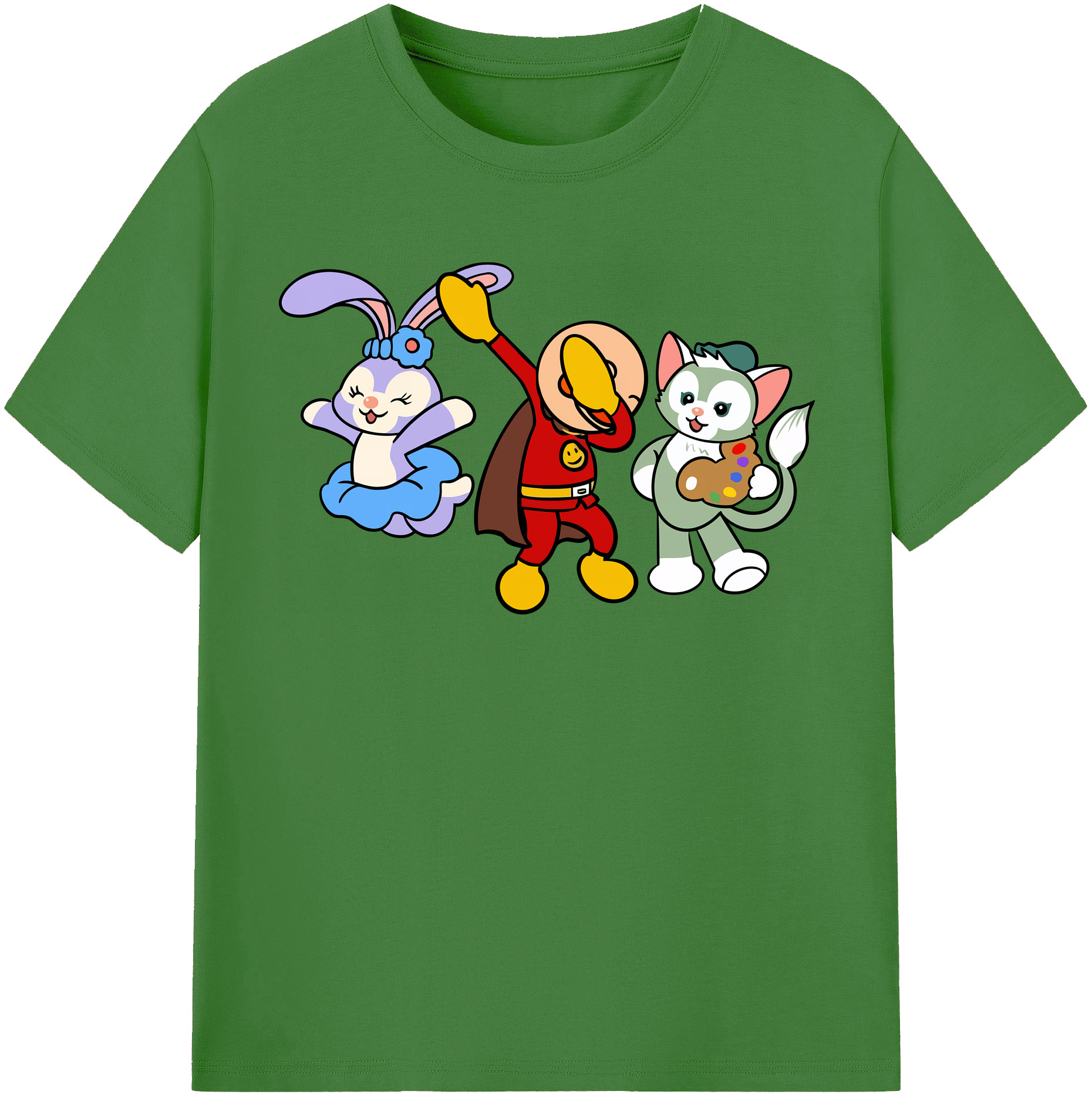 （画像用） アンパンマン Anpanman レディースカジュアルプリントTシャツ（綿100％）